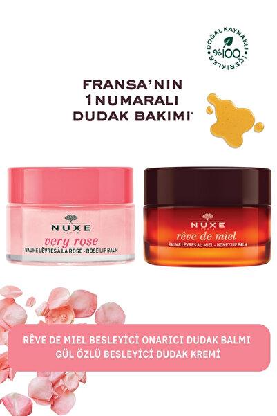 Nuxe Gül Özlü Besleyici Dudak Kremi & Rêve de Miel Besleyici Onarıcı Dudak Kremi