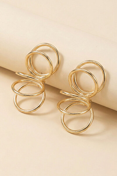AURRARİ Gold Bow Ring Earrings