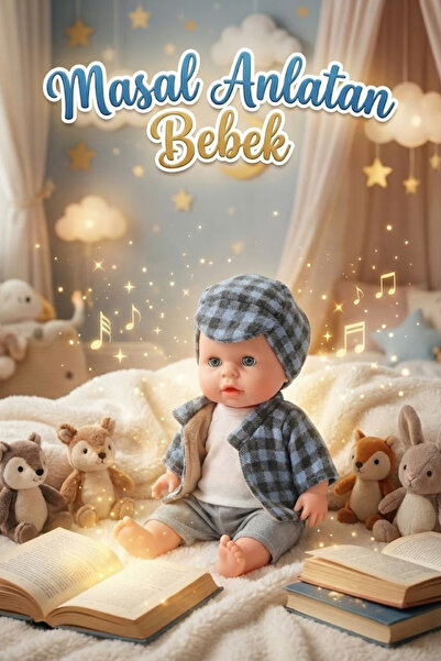 craftivio Masal Anlatan Et Bebek 35 cm - Türkçe Konuşan Eğitici Oyuncak Erkek...