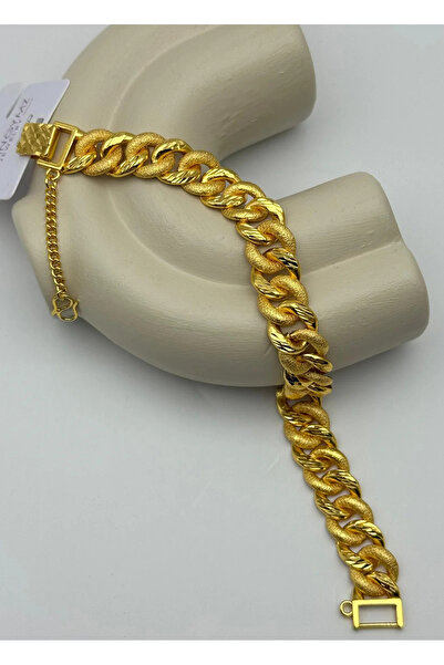 BİJU YILMAZ 22K Altın Kaplama Kalın Samanyolu Küçük Boy Bileklik Bilekli - 25...