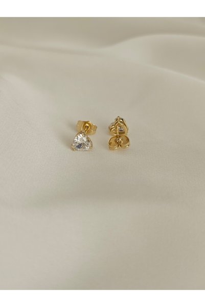 Zivazer Store Women's Tarnish-Resistant Xuping Heart-Shaped Stone-Studded Daily Wear Nail Model Earrings
