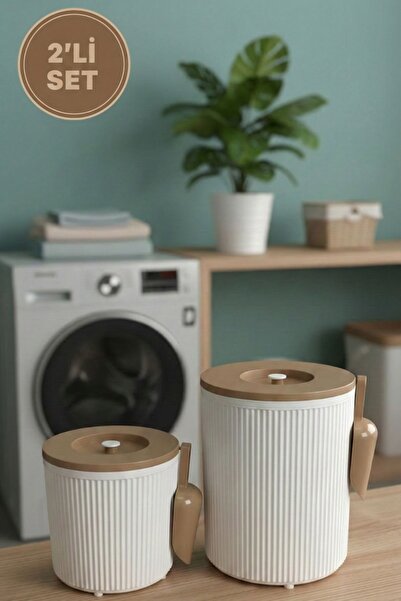 LE PARİS 2 Adet Toz Ve Tablet Deterjan Saklama Kutusu Deterjan Saklama Kabı