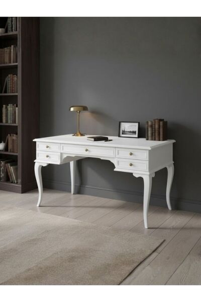 Gazzini Furniture Winchester Rustik Still Çekmeceli Ahşap Çalışma Masası 75x140