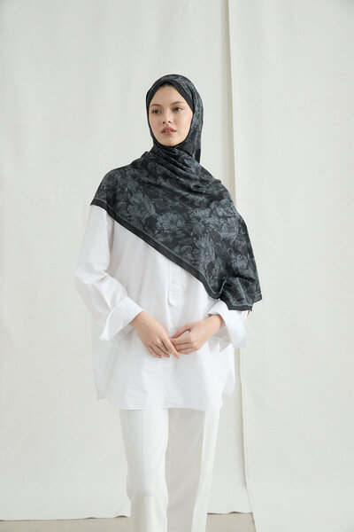 cs camellia scarf Αμπέρ Κράσ Σάλ - Μαύρο