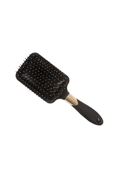 Roro Ro Ro Accessories Black & Gold Square Hairbrush