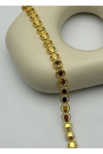 BİJU YILMAZ 22K Altın Kaplama Pullu Bileklik - 25-22k126