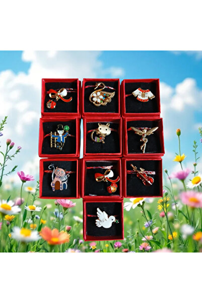 Vision Set of 10 Metal Brooch Pins 2x2.5cm Various Colorful Models, In a prem...