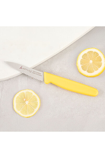 Aryıldız Daily Tırtıklı Meyve Bıçağı Sarı 9 cm