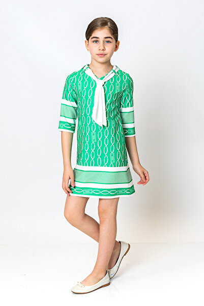 incity Rochie cu model și eșarfă pentru fete - Noul sezon