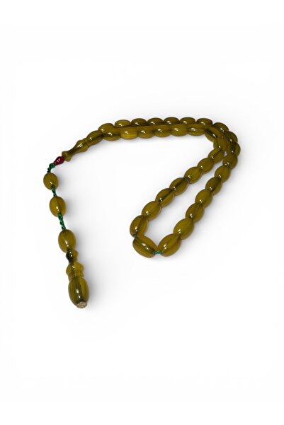 EnazStore Zeyzun Master Craftsmanship Special Handcrafted Lime Green Amber