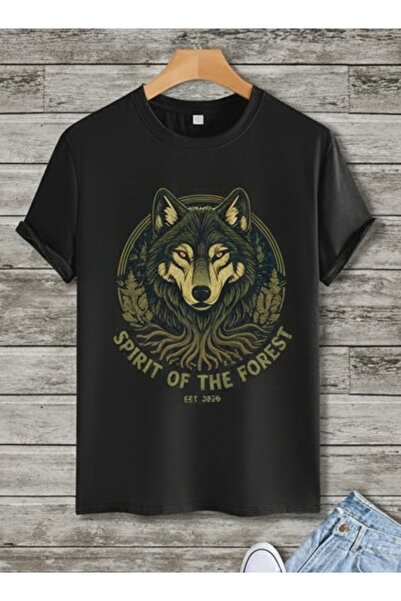 gencerco Unisex Kurt Baskılı Basic Regular T-shirt