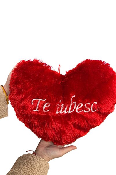 JPT Pernă în formă de inimă „Te iubesc”, design pufos