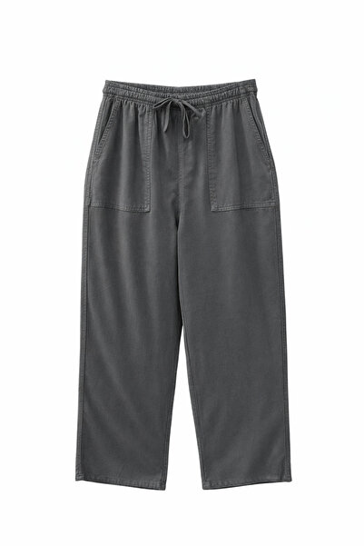 Mixray 4767 women's wide leg palazzo pants with pockets - anthracite