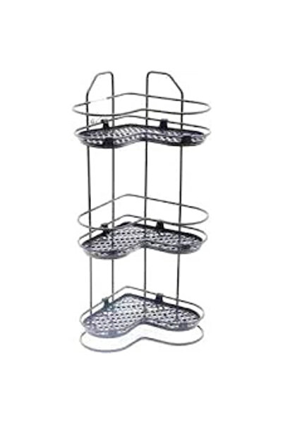 shopwave مقعد زاوية أنيق مكون من 3 طبقات باللون الأسود والأبيض (5047)