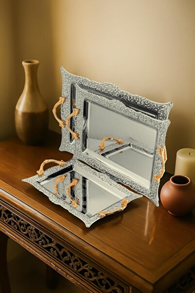 ALSAIF Rectangular Serving Tray with Side Handles