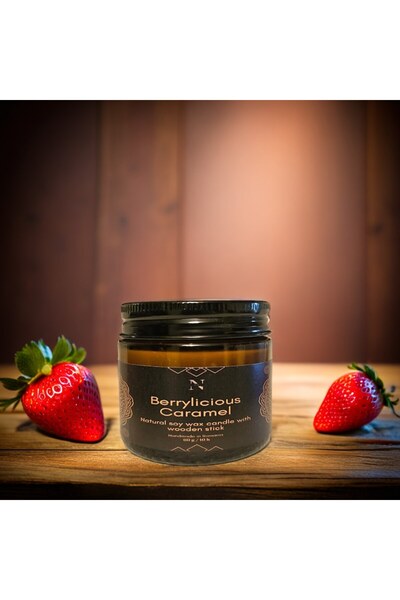 Nixy Lumânare parfumata din ceară de soia, Berrylicious Caramel 60G