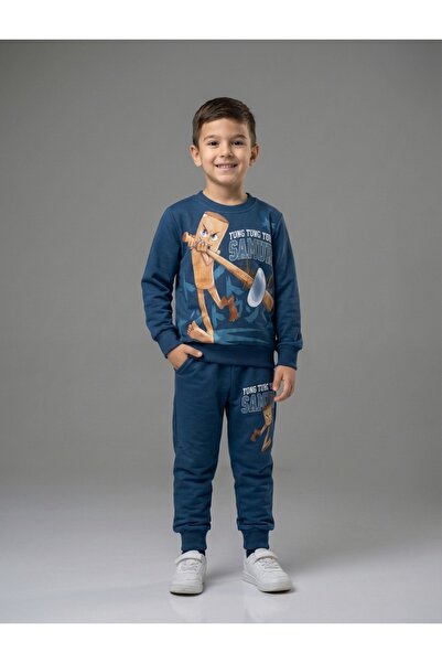 SERENAD KİDSS Set de îmbrăcăminte pentru băieți Tung Tung Sahur cu imprimeu