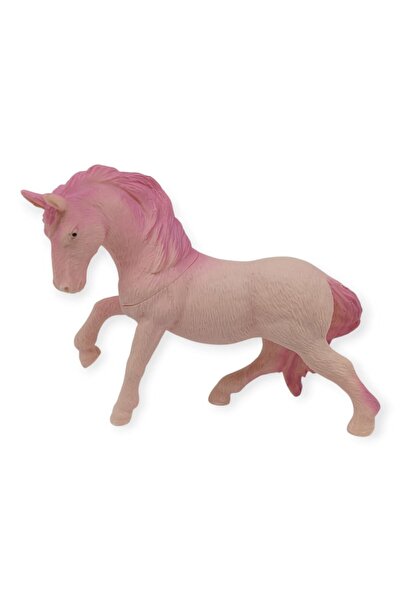 Birlik Oyuncak Çiftlik Hayvanları Serisi - Yarış Atı 12 cm - Pembe