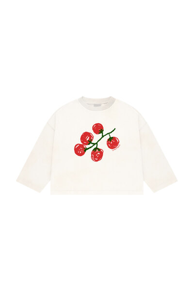 lethestudios Tomatoes Baskılı Uzun Kollu Basic T-Shirt