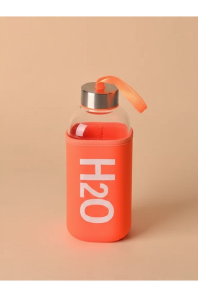 Tohana H2O Square Case Pastel Color Glass Flask 530 ml