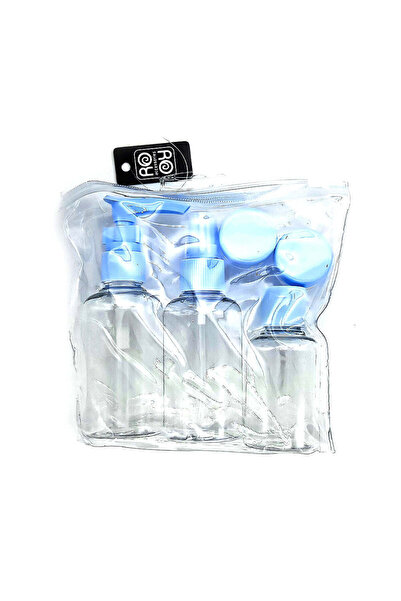 Roro مجموعة ملحقات Ro Ro الزرقاء والشفافة للسفر