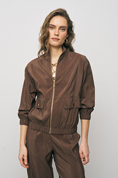 Orfeo Negro Women's Comfortable Functional Bomber Jacket with Elastic Waist a...