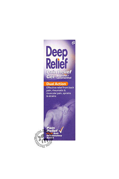 DEEP RELIEF جل مسكن للألم مزدوج المفعول يحتوي على الإيبوبروفين والليفومينثول