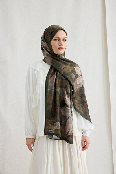 cs camellia scarf Nars Kraş Şal - Verde