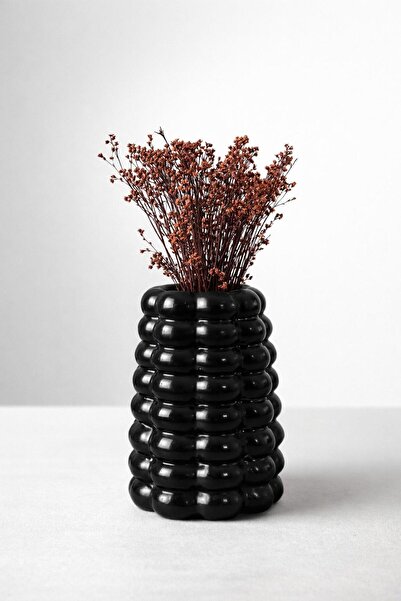 Neşeli home dekor 7 BALONCUKLU SİYAH TEZGAH ÜZERİ DÜZENLEYİCİ,KAŞIKLIK,VAZO,B...