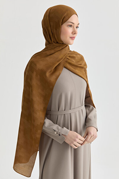 Tuğba Serra Jakar Natural Şal - Camel