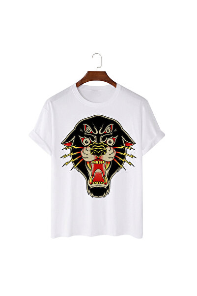 Kartier Tricou Unisex Alb Daemon Panther