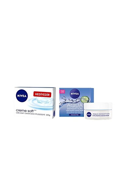 NIVEA Aqua Sensation Canlandırıcı Bakım Kremi 50 ml ,Normal ve Karma Ciltler ...