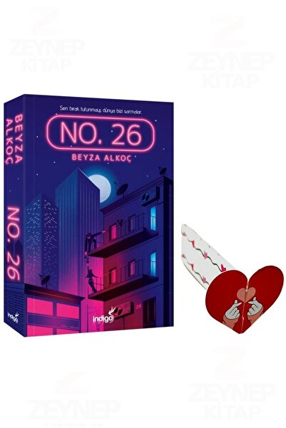 İndigo Kitap No26(KARTON KAPAK)Özel Tasarım Kalp Ayraç Hediyeli