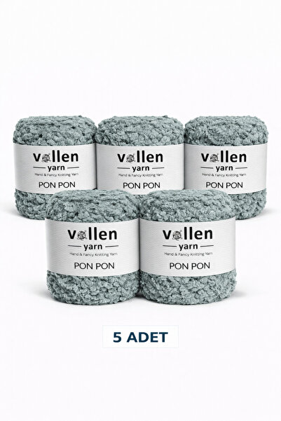 vollen yarn VollenYarn 5ADET Kadife Ponpon İpi 100 Gr 140 Mt | El Örgü Ponpon...