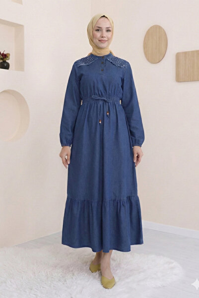 Kirazgym Women's Half-Button Waist and Sleeve Cuff Elasticated Pearl Detailed...