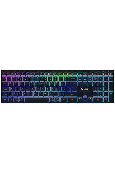 Other Tastatură CANYON HKB-W11 UK/US RGB Mod Dual Wireless Negru