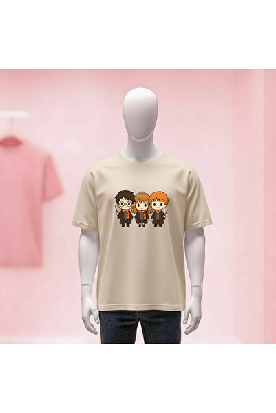 Vordevia Harry Potter Printed Crew Neck Wide Fit Unisex Tshirt