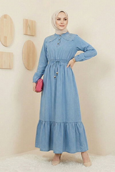 Kirazgym Women's Half Button Waist and Sleeve Cuff Elasticated Pearl Detail W...