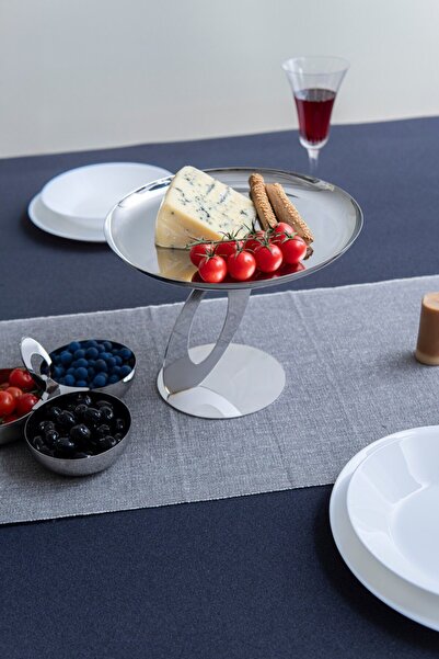 MATSteel Tekli Ayaklı Tatlı Sunum Tabağı