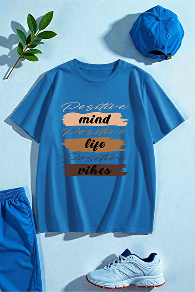 uyguntarz Tricou unisex cu design imprimat Mind Life Vibes