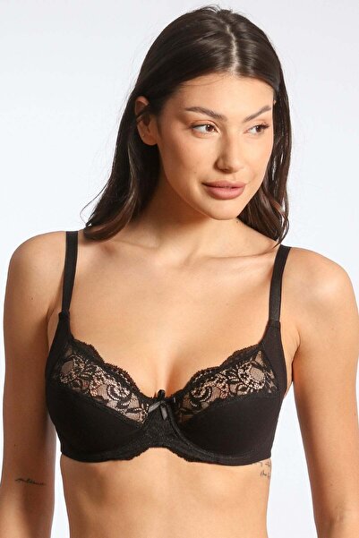 Piera Black cotton bra FIONA R0485