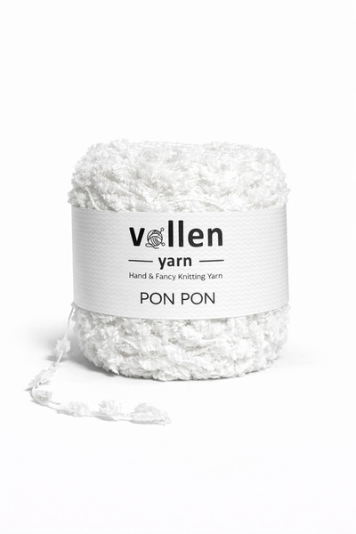vollen yarn Velvet Pompom Rope 100 Gr 140 Mt |   Hand Knitted Pompom Yarn |  ...