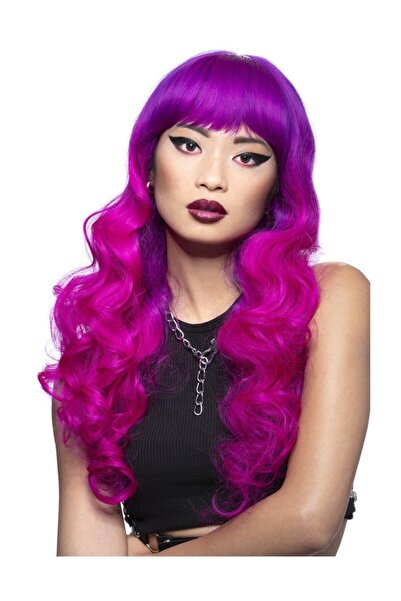 Smiffys Manic Panic Siren professional fuchsia wig