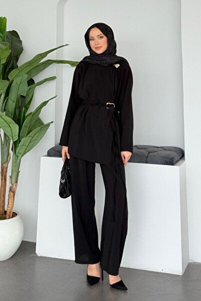 Şulemoda Giyim Cupra Shoulder Detailed Suit Black