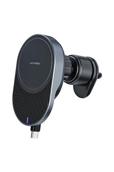 HYPHEN شاحن سيارة لاسلكي MAGT WC15 MagSafe بقوة 15 واط مع كابل من النوع C مدم...