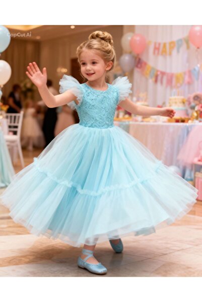 Lunas tekstil Kabarık Tüllü Prenses Elbise