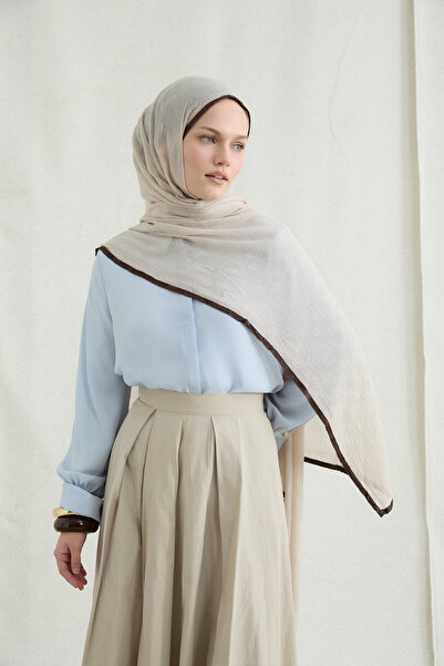 cs camellia scarf Σάλι Μουσελίνας Dama - Κρεμ