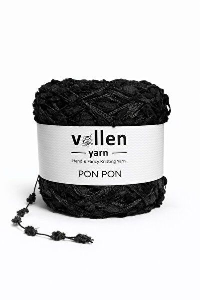 vollen yarn Velvet Pompom Rope 100 Gr 140 Mt |   Hand Knitted Pompom Yarn |  ...