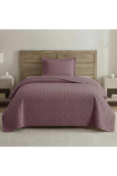 ALTINPAMUK Süet Başak Single Bedspread 180X240 Dried Rose
