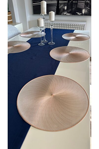 Decamor home 6 Pieces Easy-To-Clean Rose Gold American Service Plate